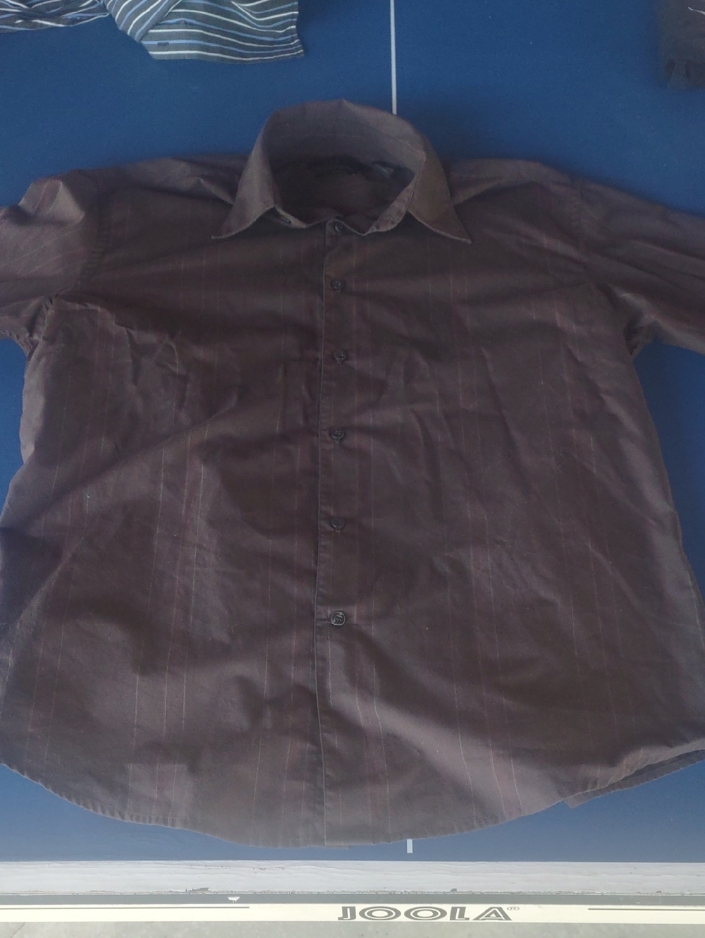 Axist Men's Dark Brown Long-Sleeve Button-Down Shirt L